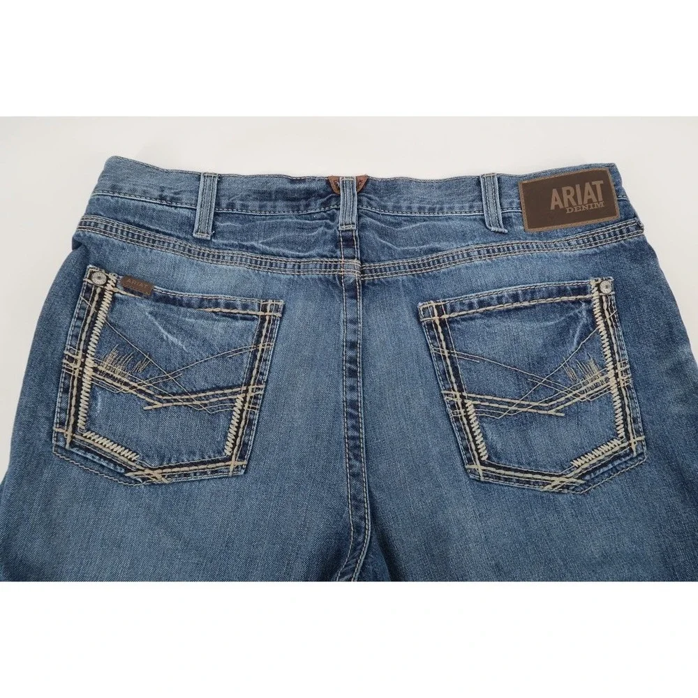 Ariat M5 Ridgeline Jeans Mens 40x32 Gambler Straight Leg Medium Wash - Picture 8 of 16